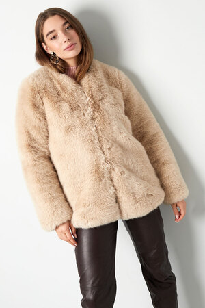 Faux fur coat - purple h5 Picture4